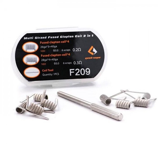 Geekvape F209 Prebuilt 2 in 1 Multi Strand Fused Clapton Coils