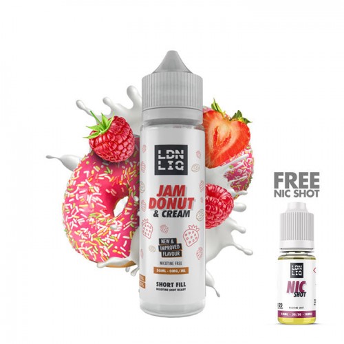 LDN LIQ Jam Donut & Cream 50ml Short Fill...