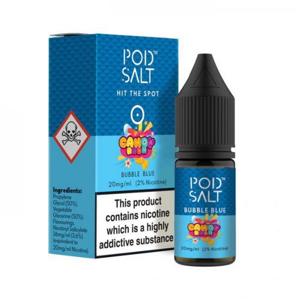 Pod Salt & Candy Rush Bubble Blue 10ml Ni...